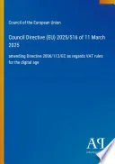 Council Directive (EU) 2025/516 of 11 March 2025