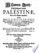 Blumen-Buch, Deß Heiligen Lands Palestinae