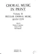 Choral Music in Print