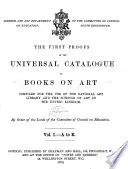 The First Proofs of the Universal Catalogue of Books on Art
