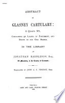 Abstract of Glasney cartulary, tr. by J.A.C. Vincent