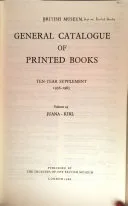General Catalogue of Printed Books