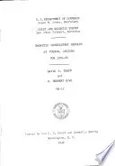 Results of Observations Made at the Coast and Geodetic Survey Magnetic Observatory Near Tucson, Arizona