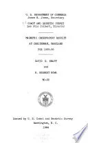 Results of Observations Made at the United States Coast and Geodetic Survey Magnetic Observatory at Cheltenham, Md., in ... and ...