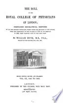 The Roll of the Royal College of Physicians of London: 1801 to 1825