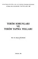 Terim sorunları ve terim yapma yolları